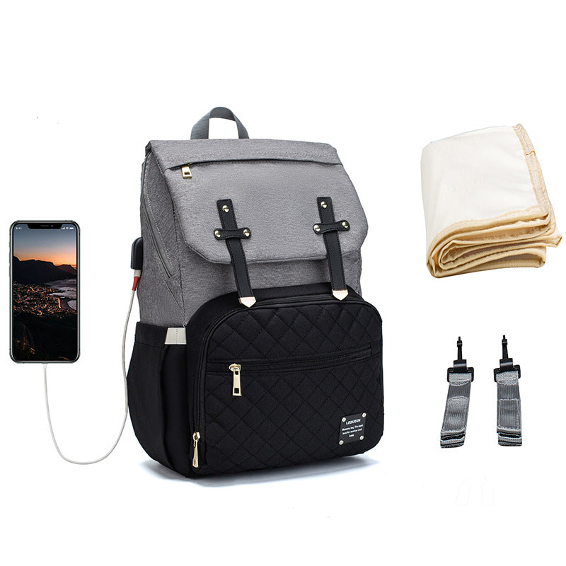 LEQUEEN Multi-Functional Large Capacity Diaper Bag