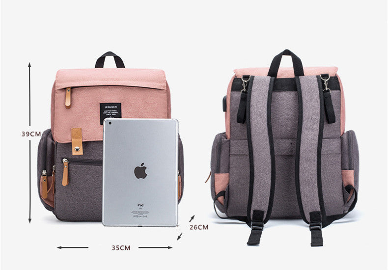LEQUEEN Multi-Functional Large Capacity Diaper Bag
