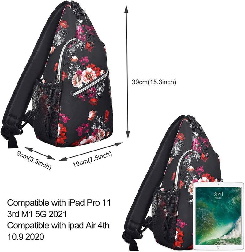 MOSISO Convertible Sling Backpack for Travel and Hiking - Casual Crossbody Shoulder Bag