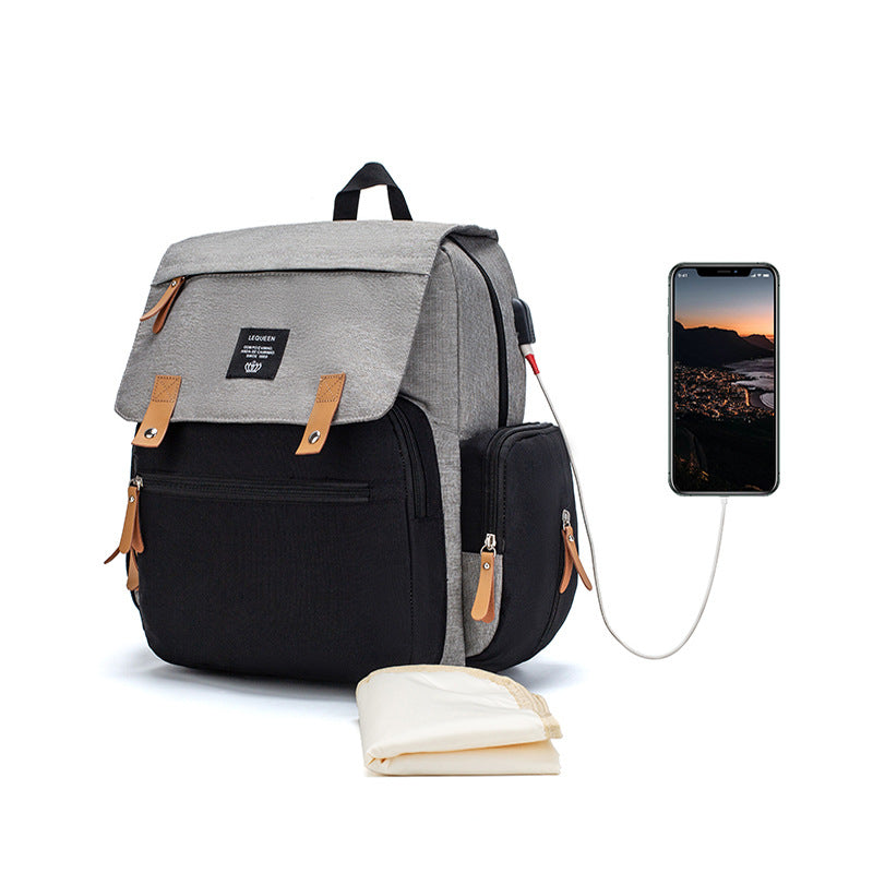 LEQUEEN Multi-Functional Large Capacity Diaper Bag