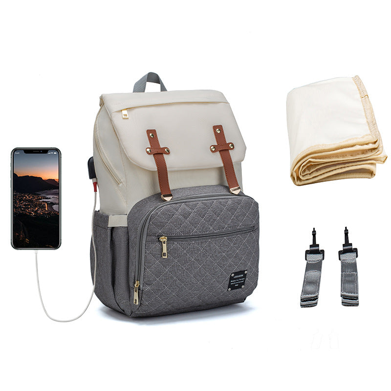 LEQUEEN Multi-Functional Large Capacity Diaper Bag