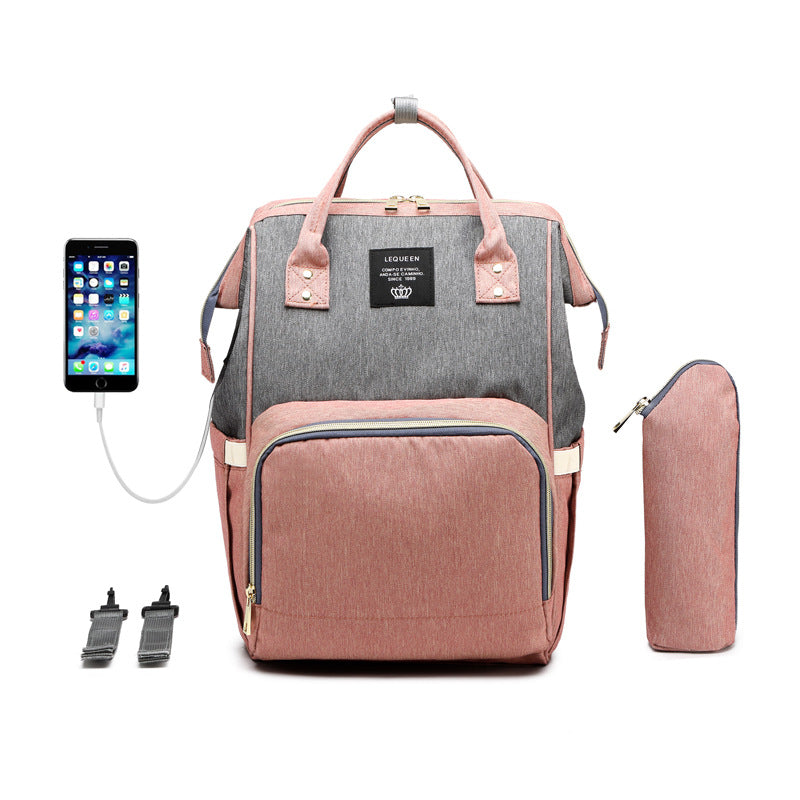 LEQUEEN Multi-Functional Large Capacity Diaper Bag