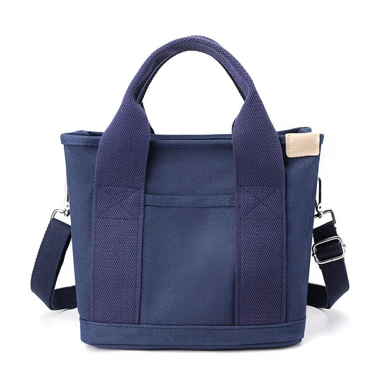Women Small Bag with Fashion Lady Single Shoulder Portable Thickened Ladies Canvas Mobile Phone Bucket Tote Storage Bags